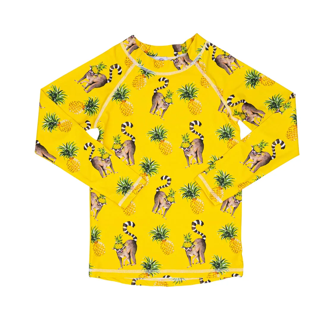 Pineapple Lemurs Kids' Rash Top
