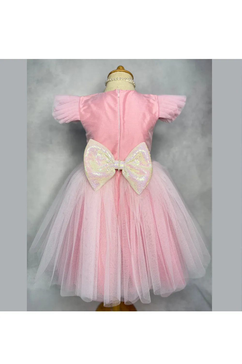 Pink Beaded Embroidered Dress