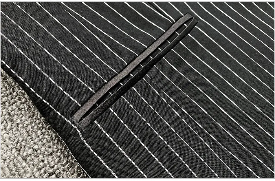 Pinstripe Blazer Short Set