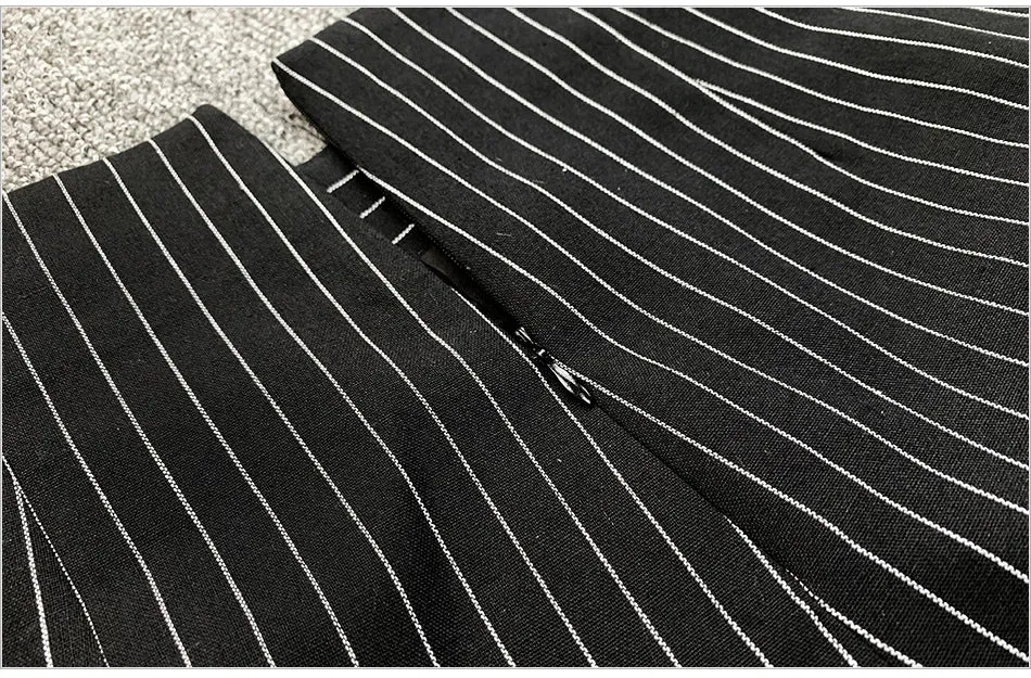 Pinstripe Blazer Short Set