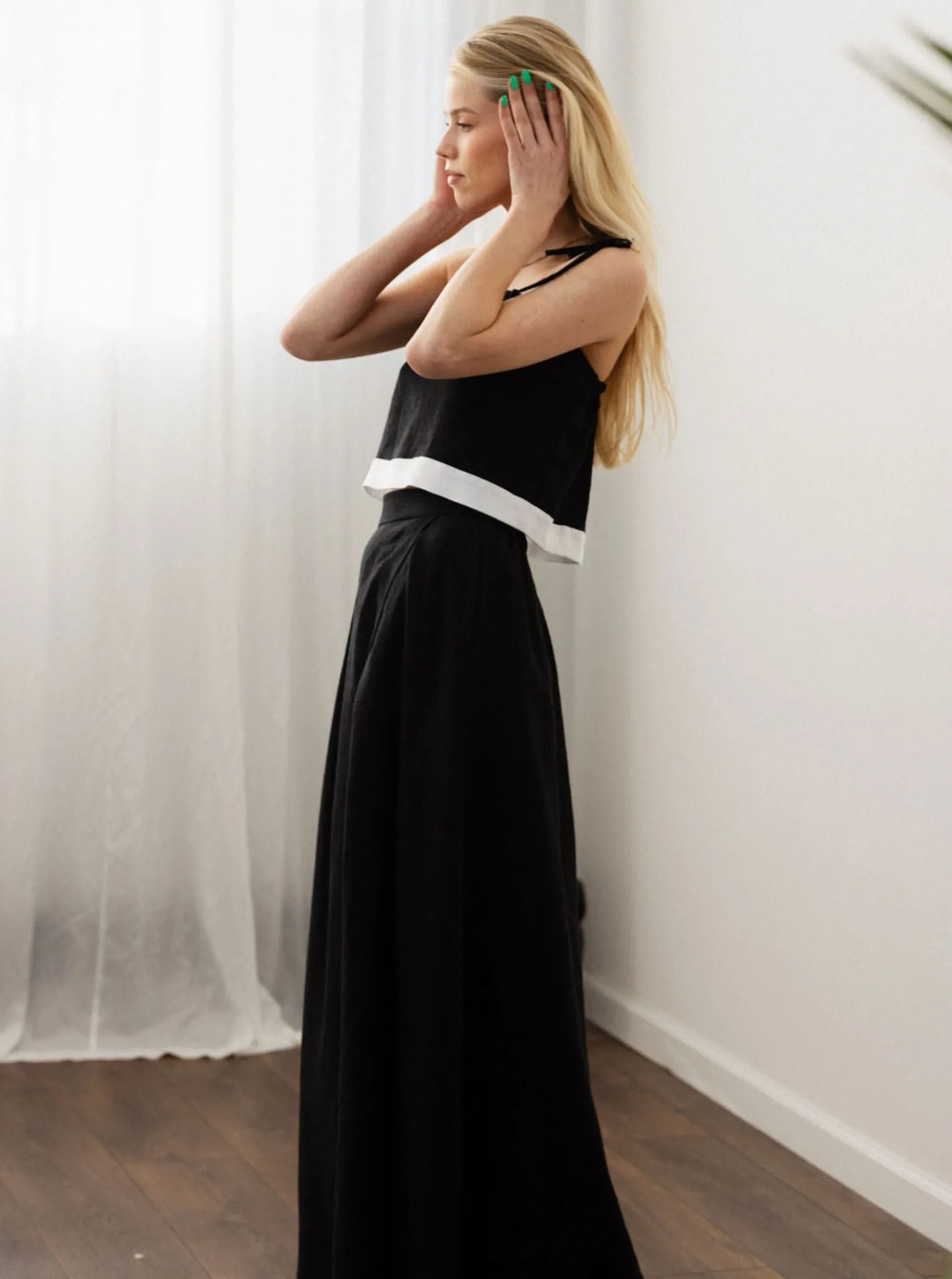 Poeme Linen Maxi Skirt & Top Set