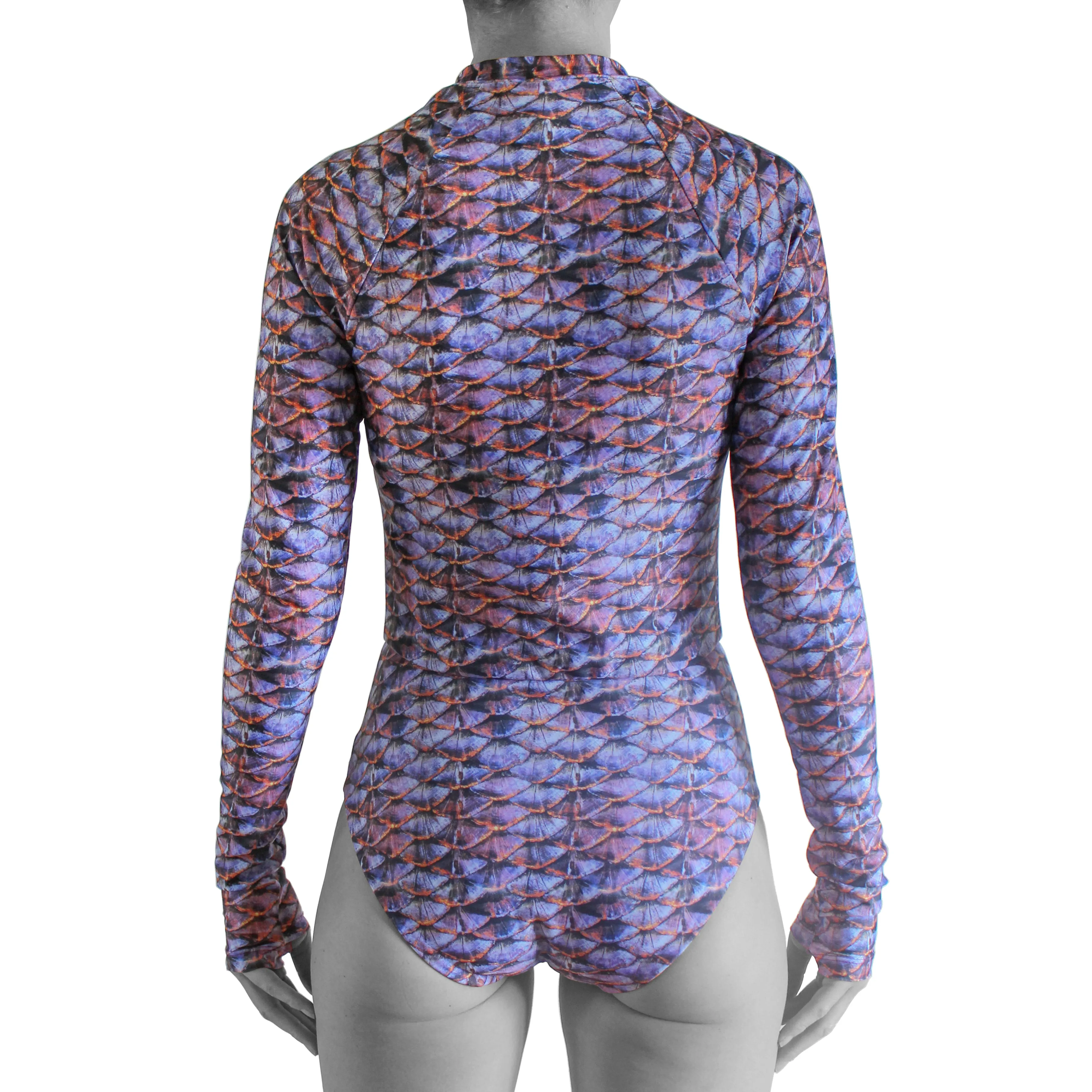 Purple Mermaid Scales Short Rash Guard