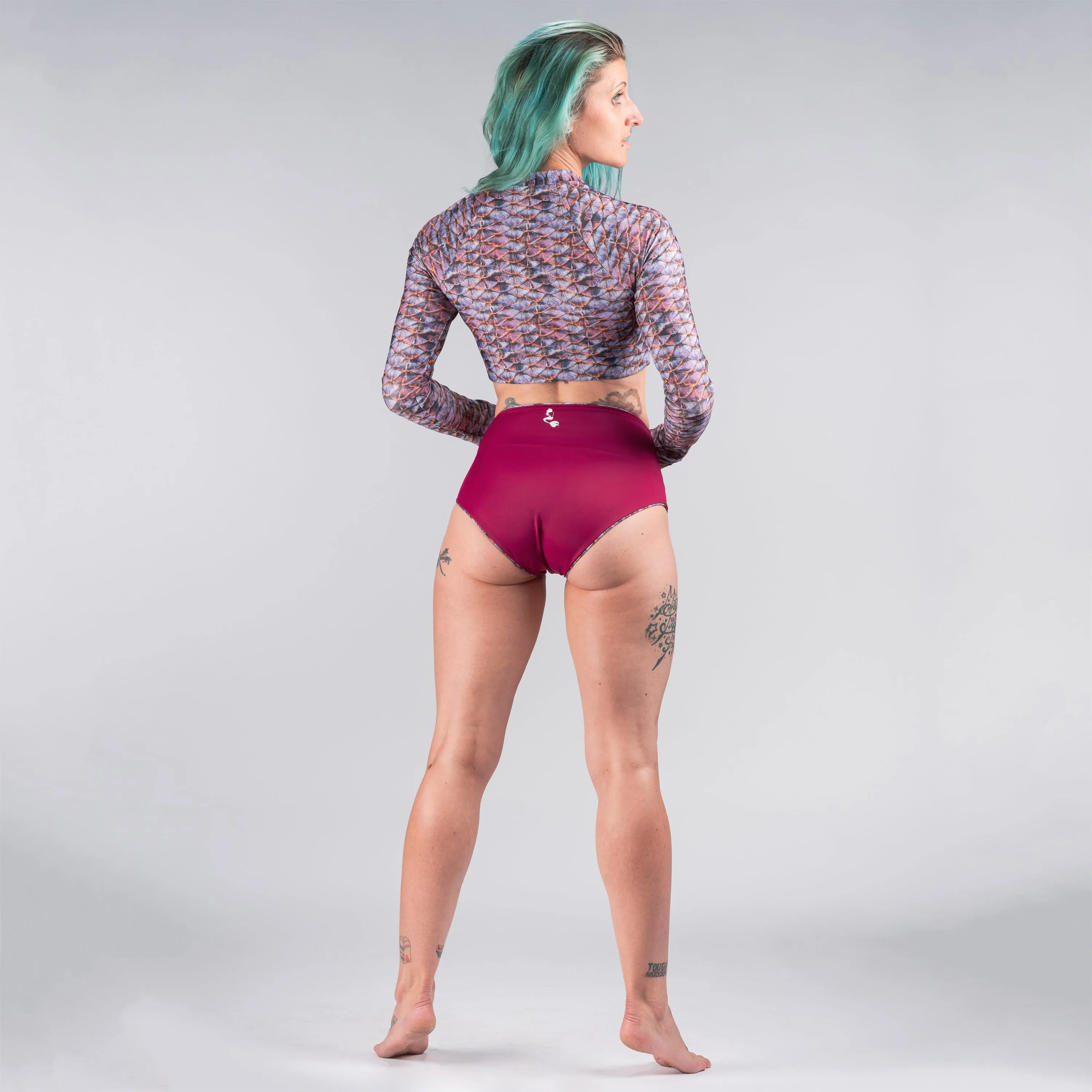Purple Mermaid Scales Short Rash Guard