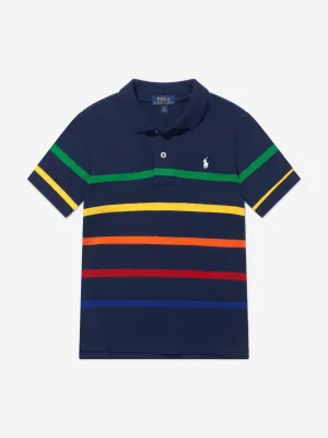 Ralph Lauren Boys Cotton Striped Logo Polo Shirt