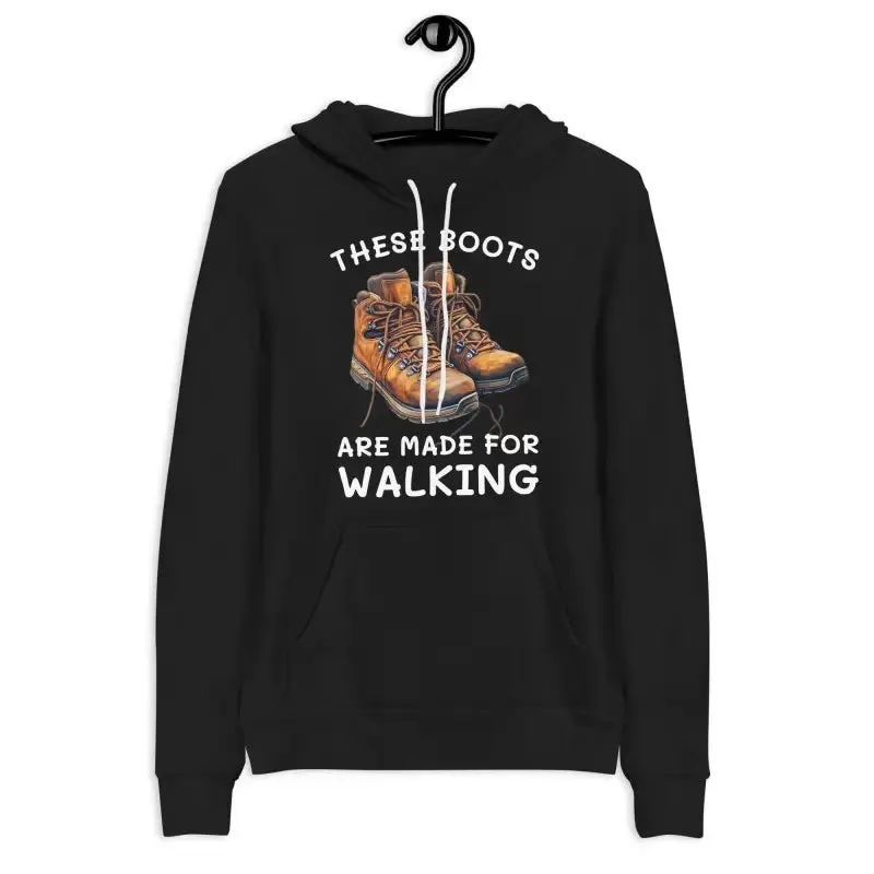 Rock the Black Hiking Boots Hoodie for Fun Trail Adventures