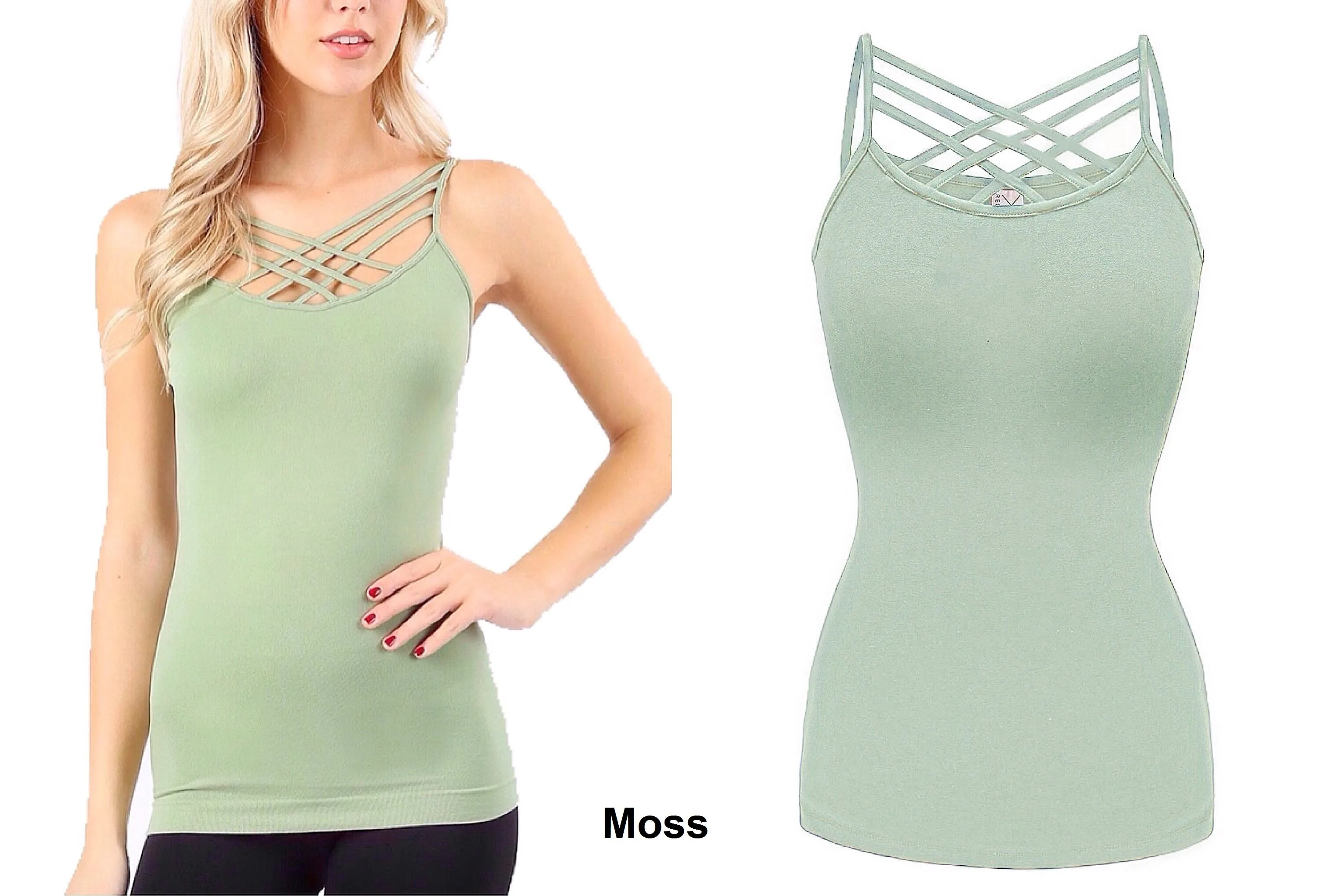 Seamless Criss Cross Cami Tank