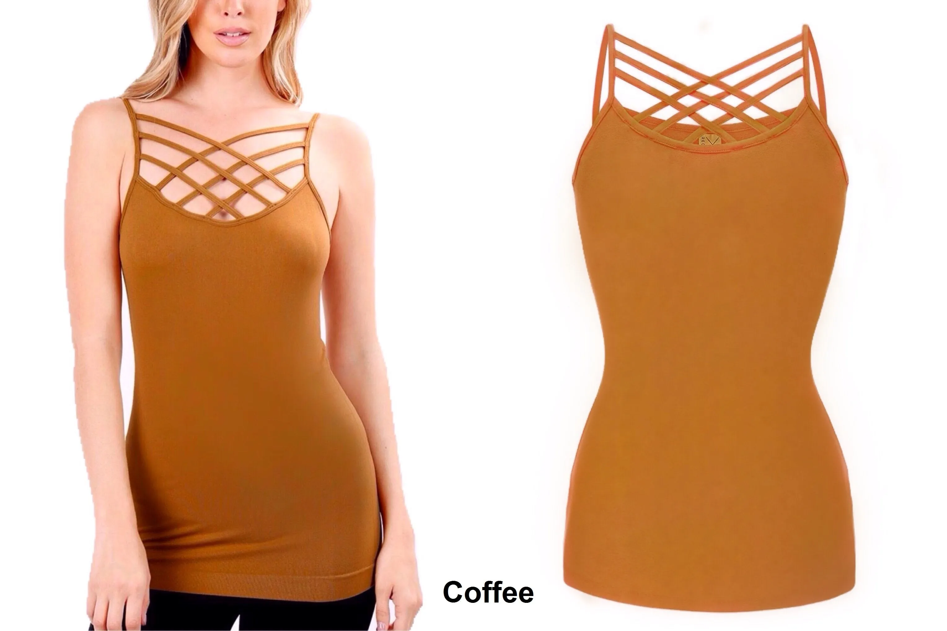 Seamless Criss Cross Cami Tank