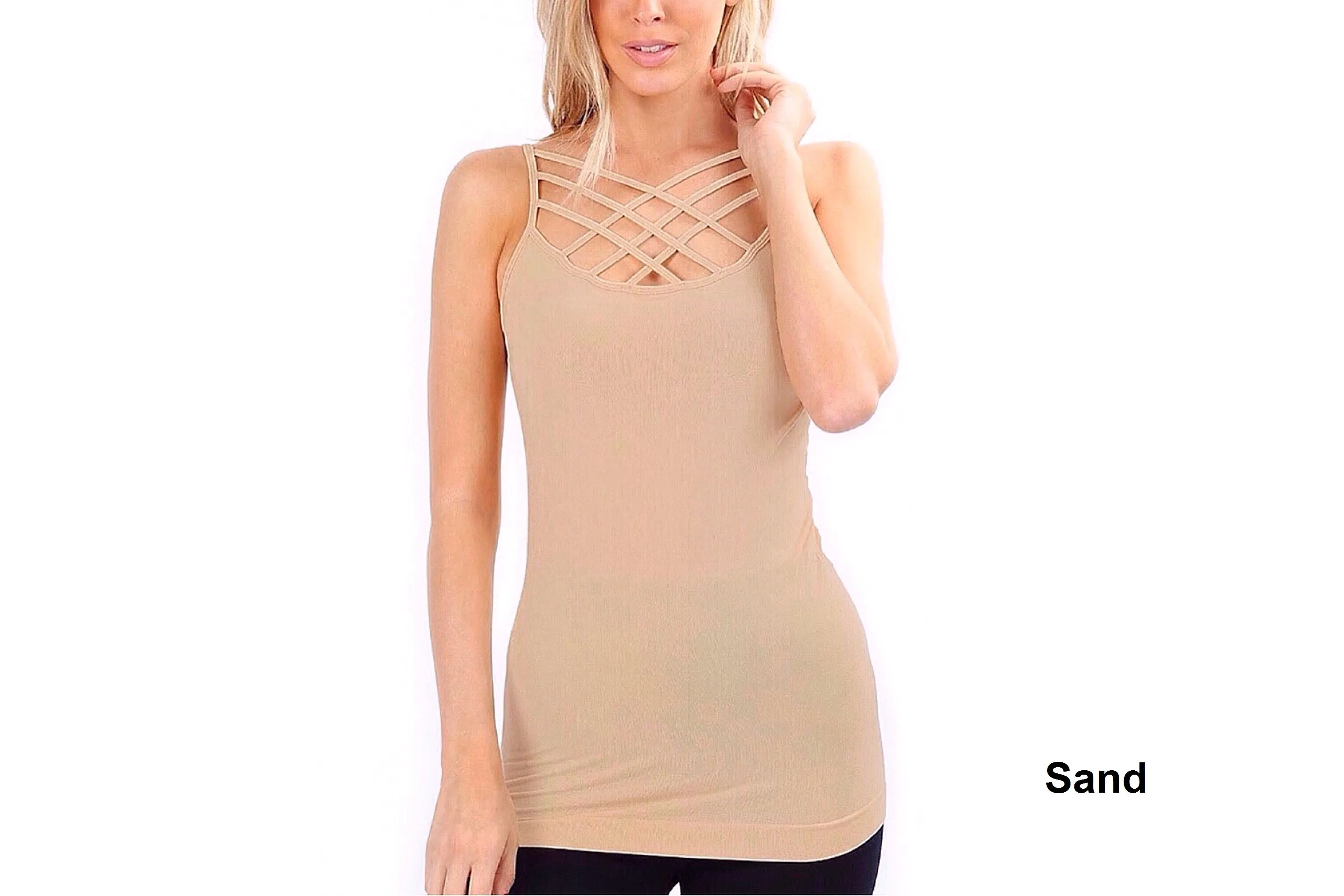 Seamless Criss Cross Cami Tank