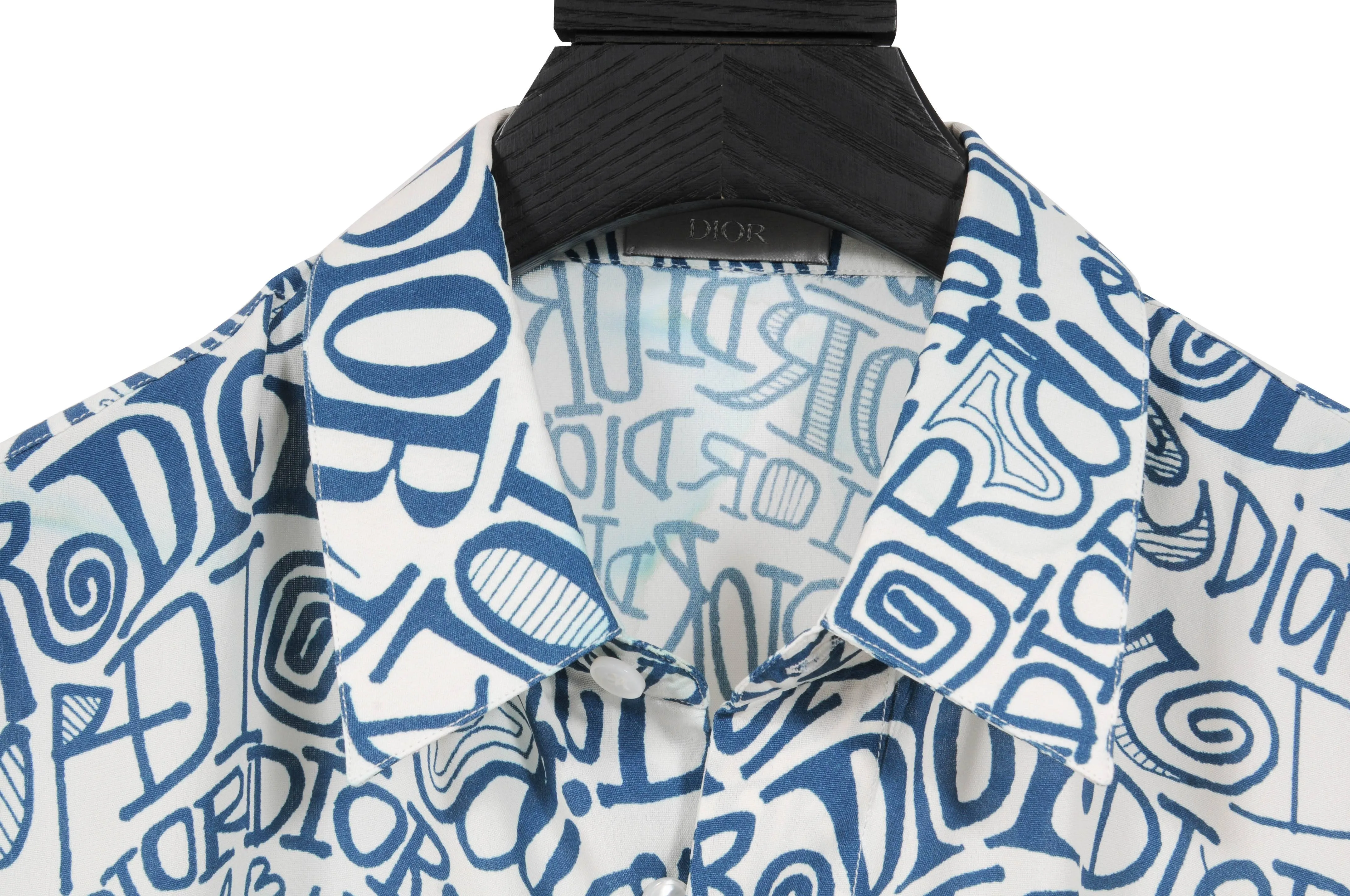 SHAWN x Dior All Over Print Silk Button Down