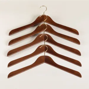 Shirt hanger set - walnut