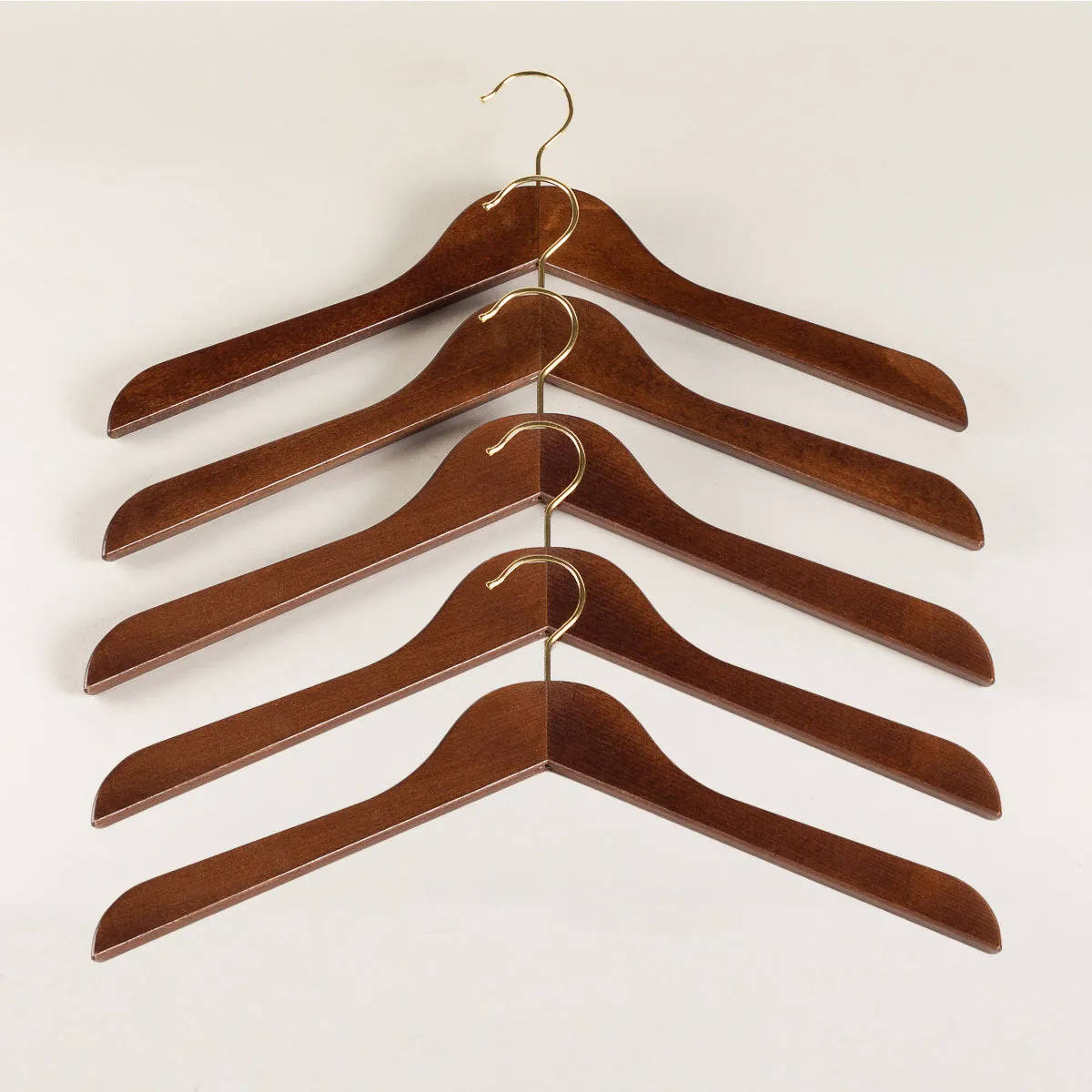 Shirt hanger set - walnut