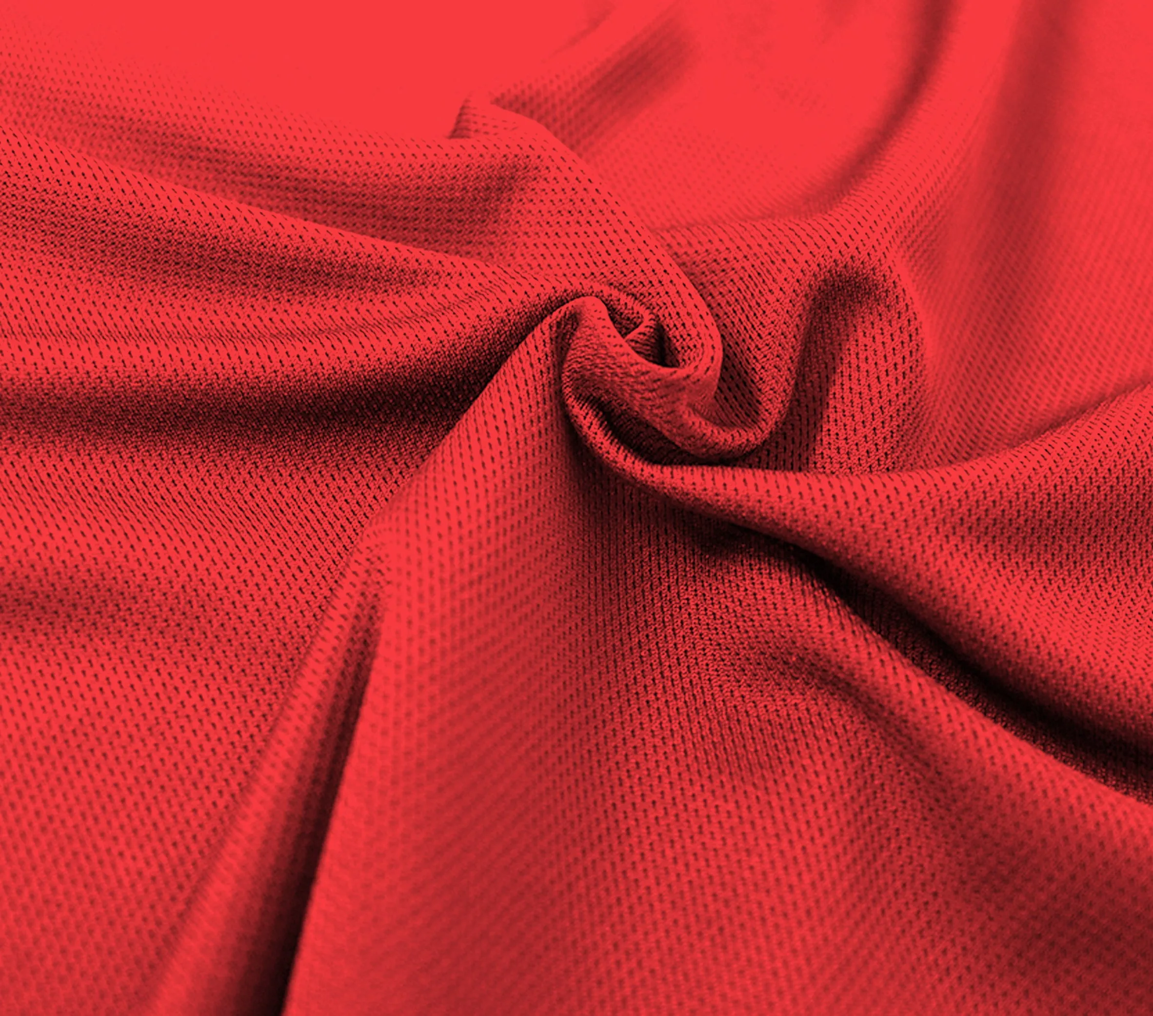 SHORT SLEEVE COLOR BLOCK MESH JERSEY - TS1113 (BLACK/RED)