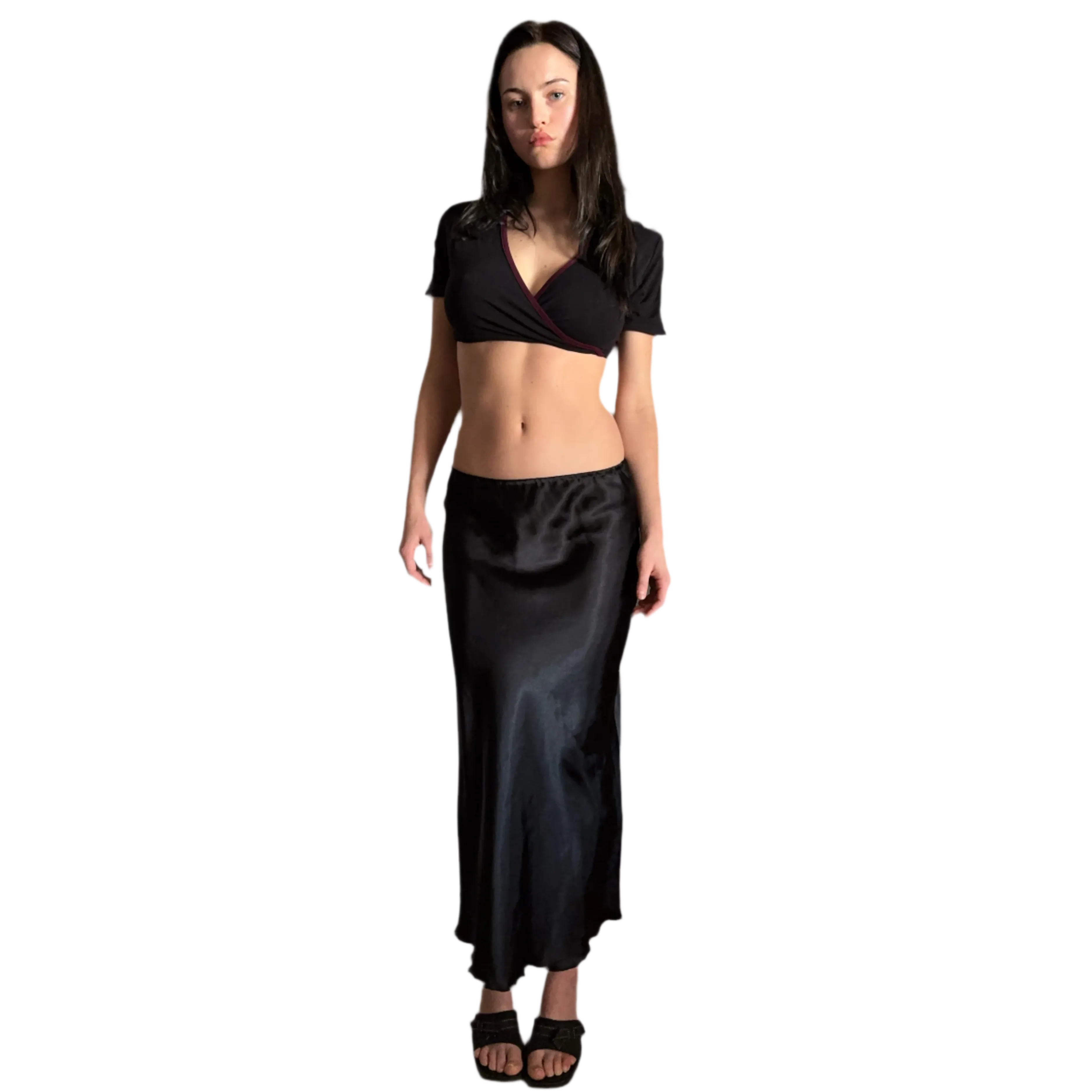 Silk Maxi in Noir (S)