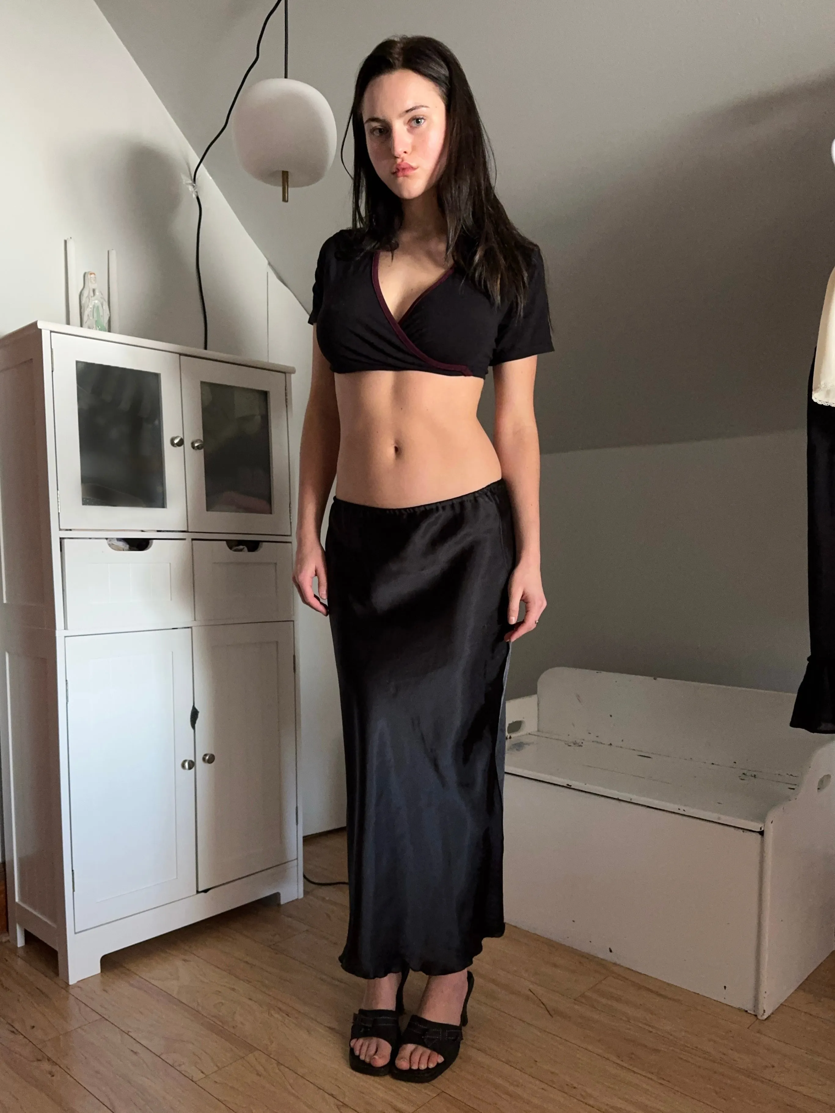 Silk Maxi in Noir (S)