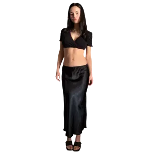 Silk Maxi in Noir (S)