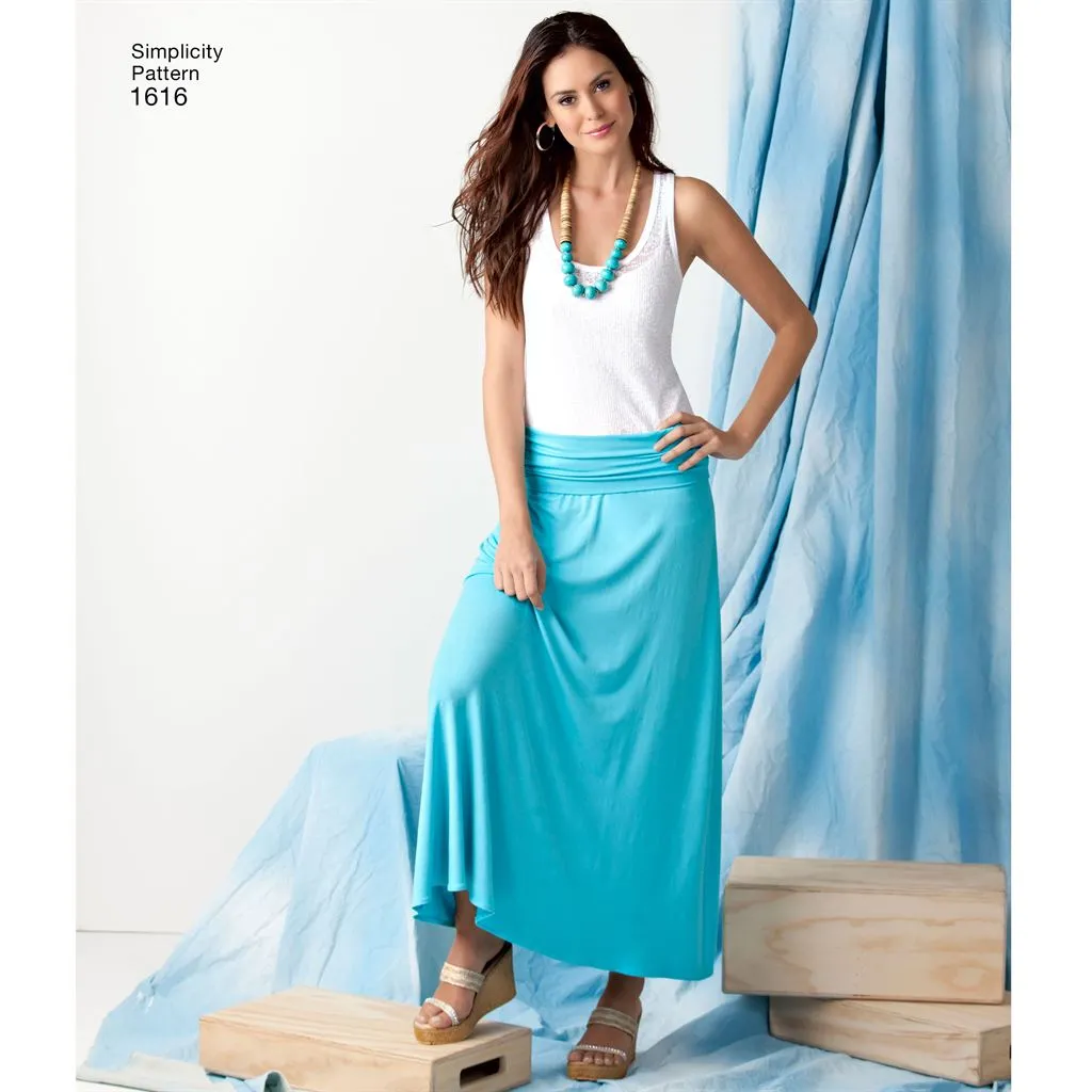 Simplicity Pattern 1616 Women's Knit or Woven Skirts