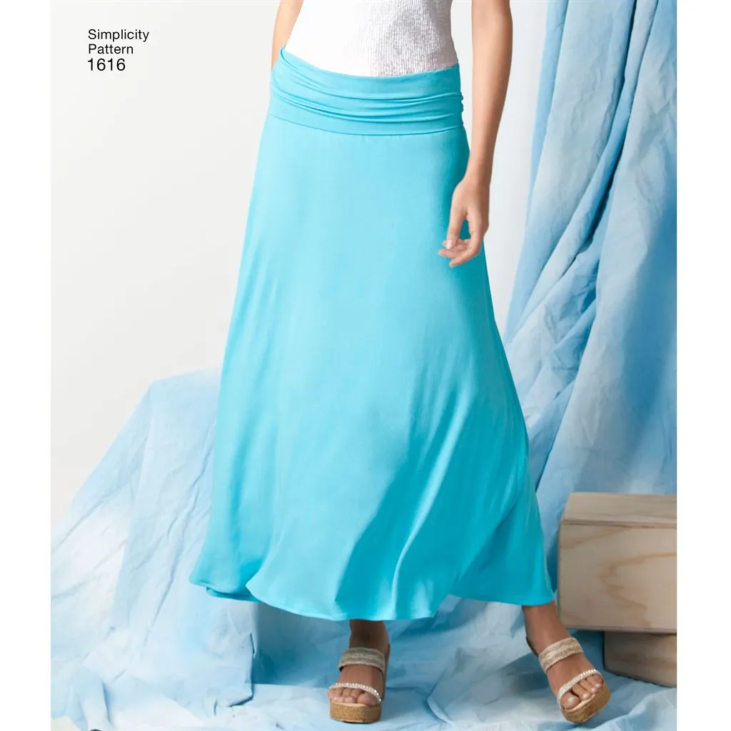 Simplicity Pattern 1616 Women's Knit or Woven Skirts