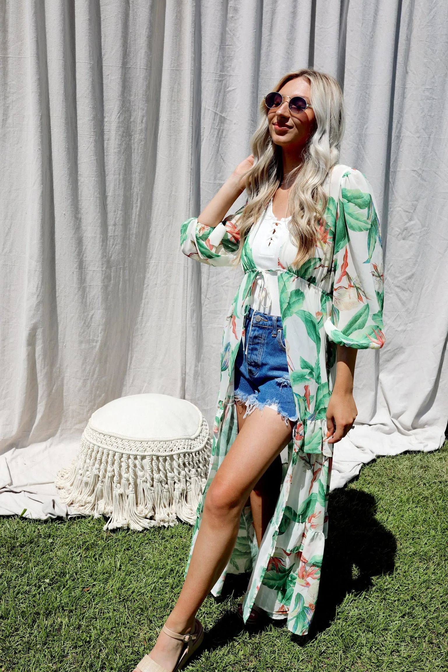SIZE SMALL Into The Shade Printed Duster