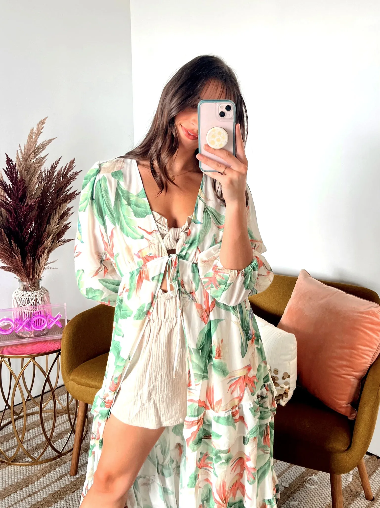 SIZE SMALL Into The Shade Printed Duster