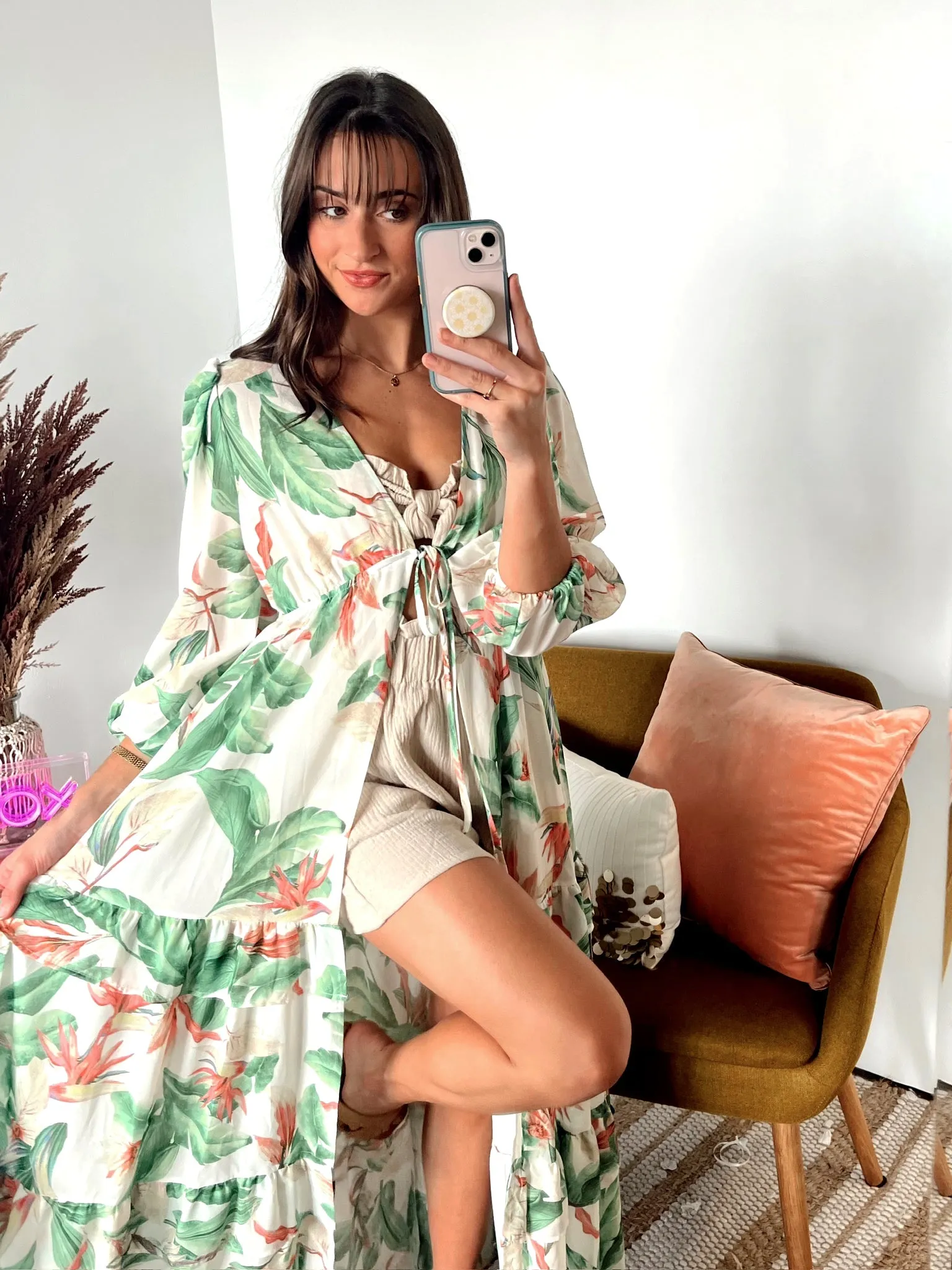 SIZE SMALL Into The Shade Printed Duster