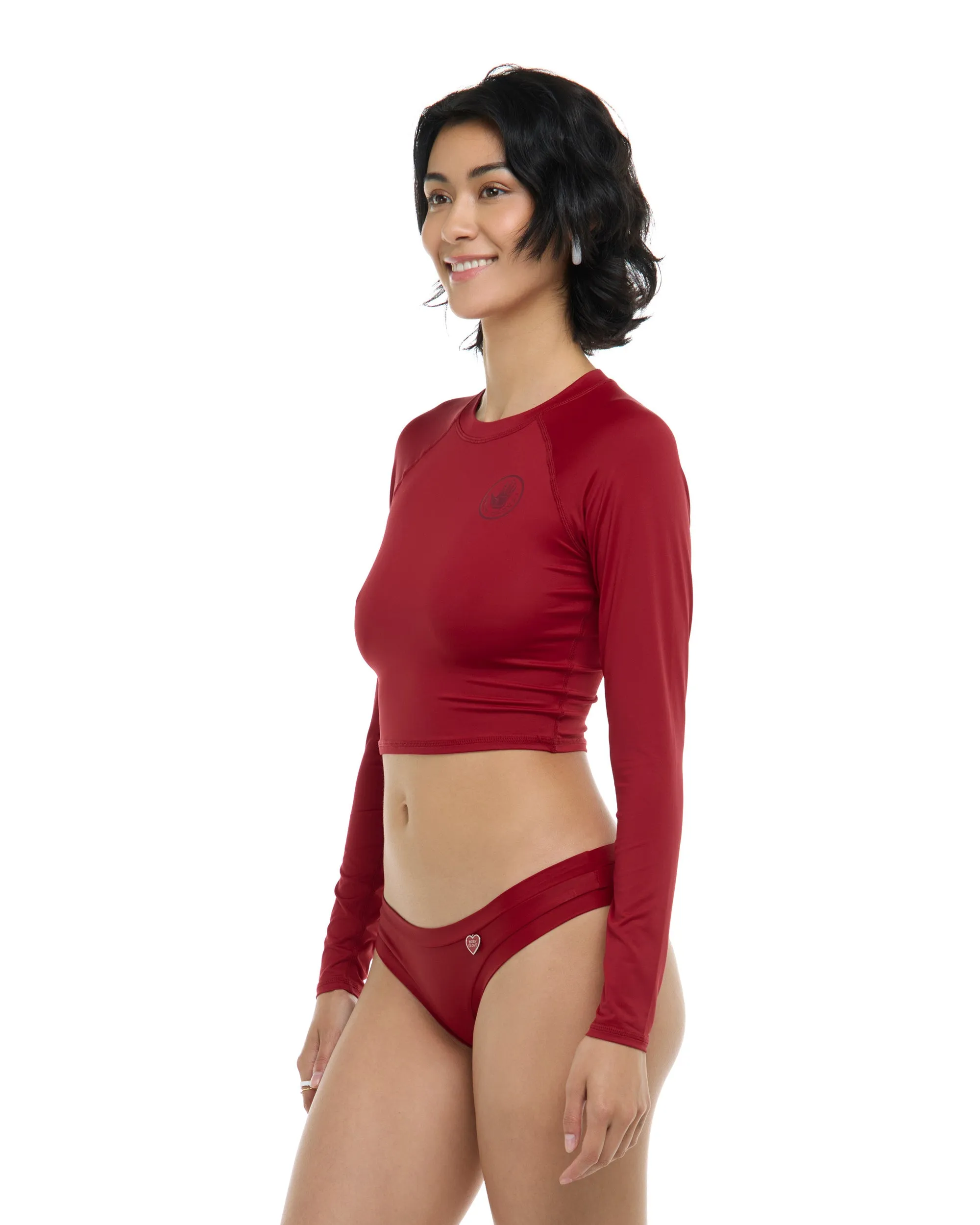 Smoothies Let It Be Crop Rashguard - Cranberry