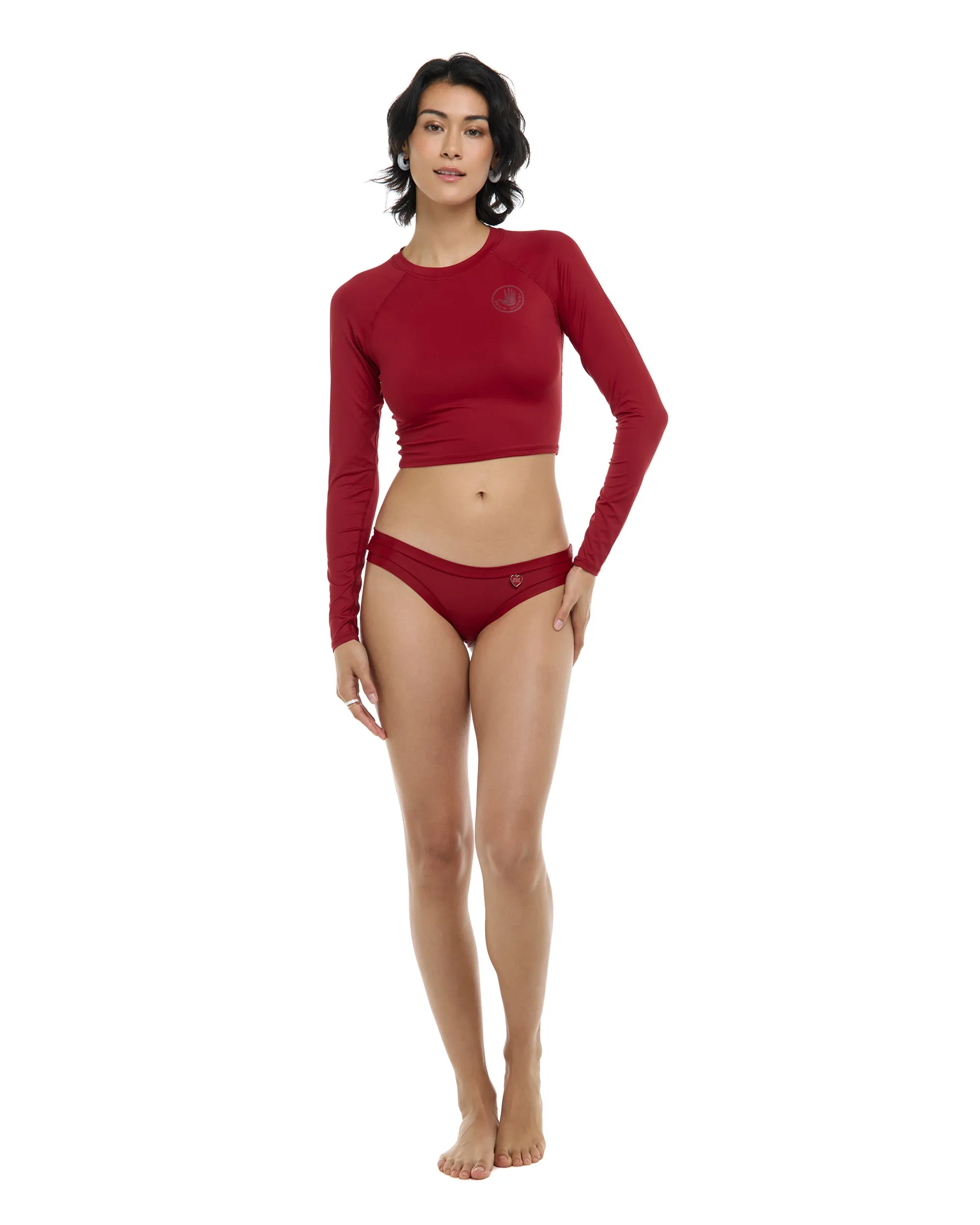 Smoothies Let It Be Crop Rashguard - Cranberry