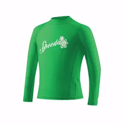 Speedo Girls Solid Short Sleeve Boom Rashguard