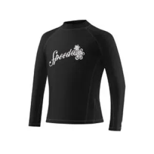 Speedo Girls Solid Short Sleeve Boom Rashguard