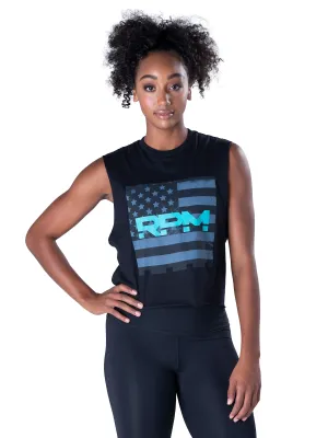 Stars and Stripes Statement Cut Off Muscle Tank