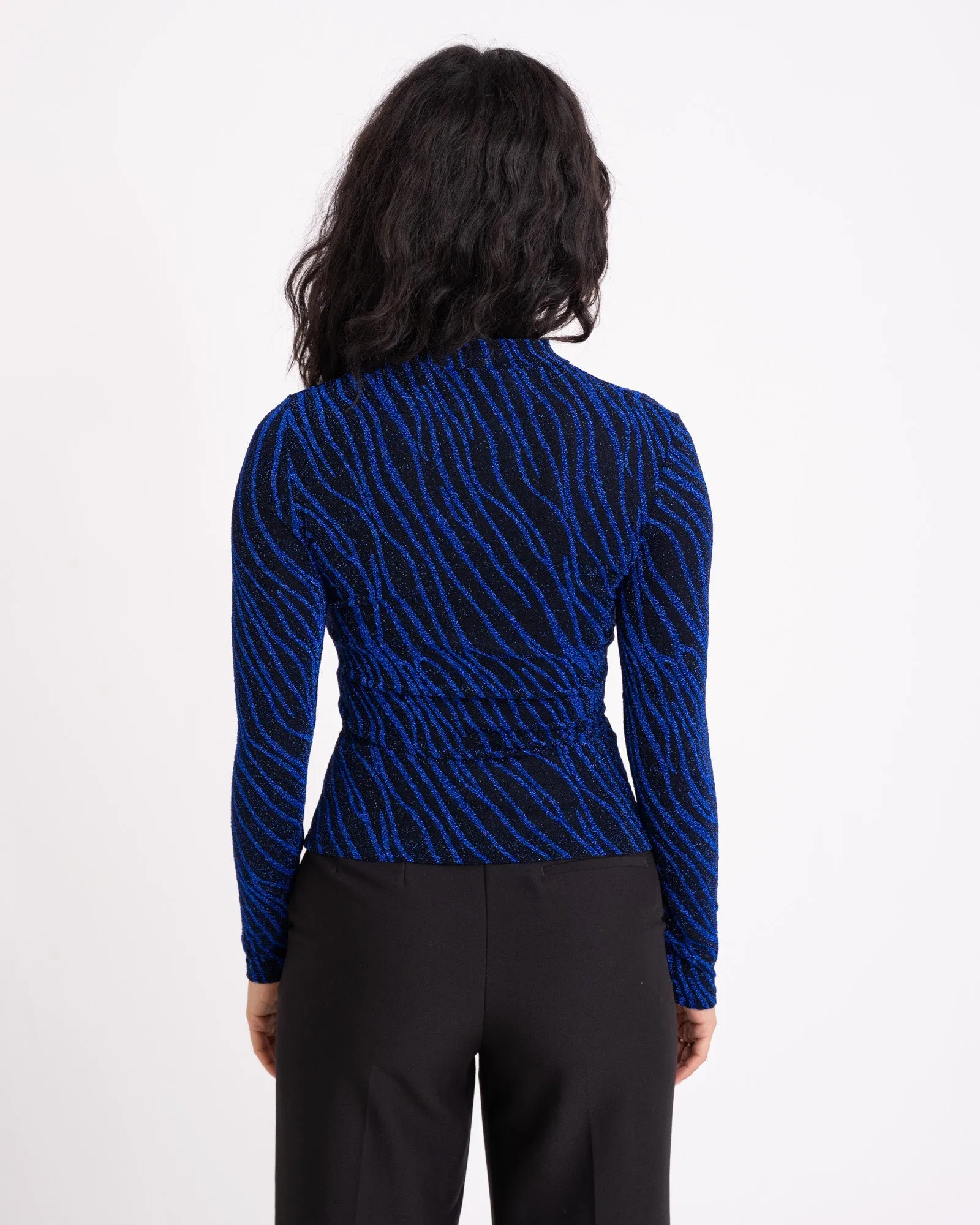 TILTIL Amilla Top Zebra Glitter Blue