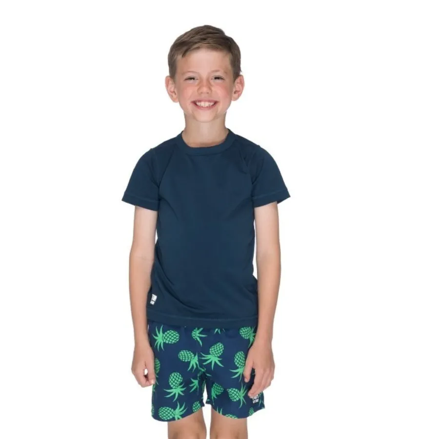 Tom & Teddy Boys Rash Tops Short Sleeves SDBSS-J- Deep Blue