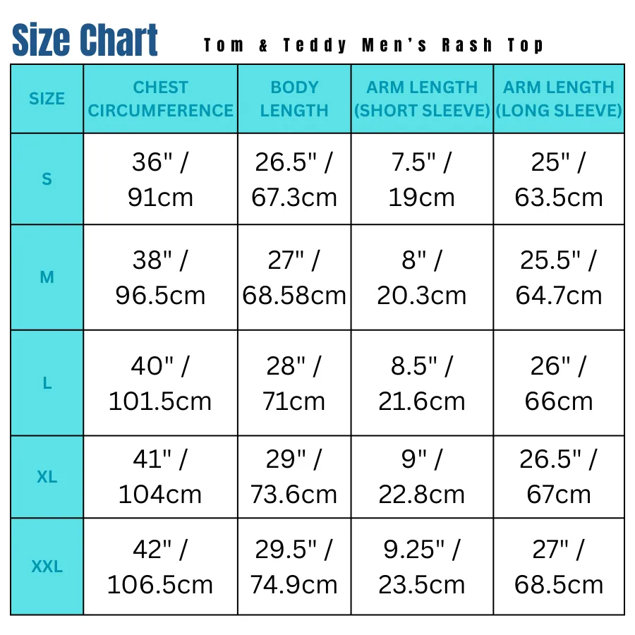 Tom & Teddy Mens Rash Tops Short Sleeves MRBSS - Marine Blue