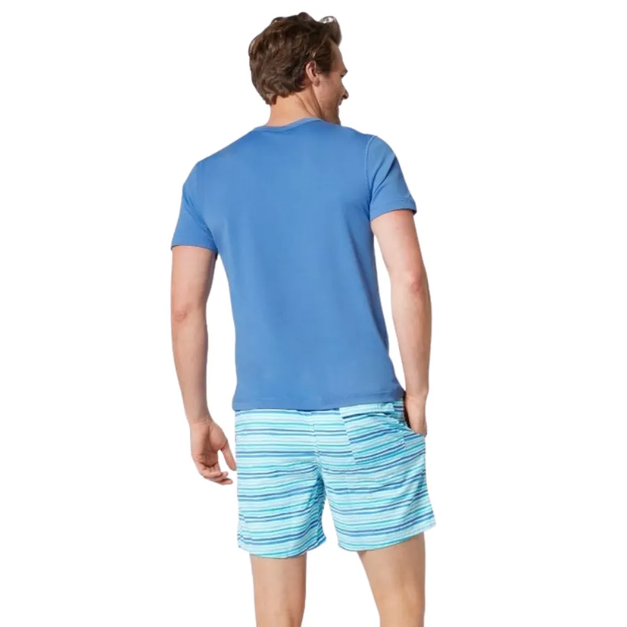 Tom & Teddy Mens Rash Tops Short Sleeves MRBSS - Marine Blue