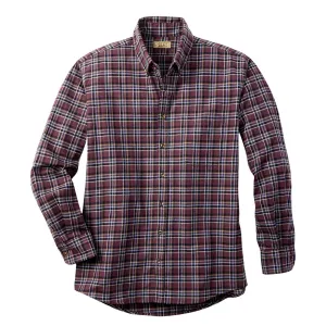 TSG Midweight Flannel Shirt (Maroon/Navy Plaid)