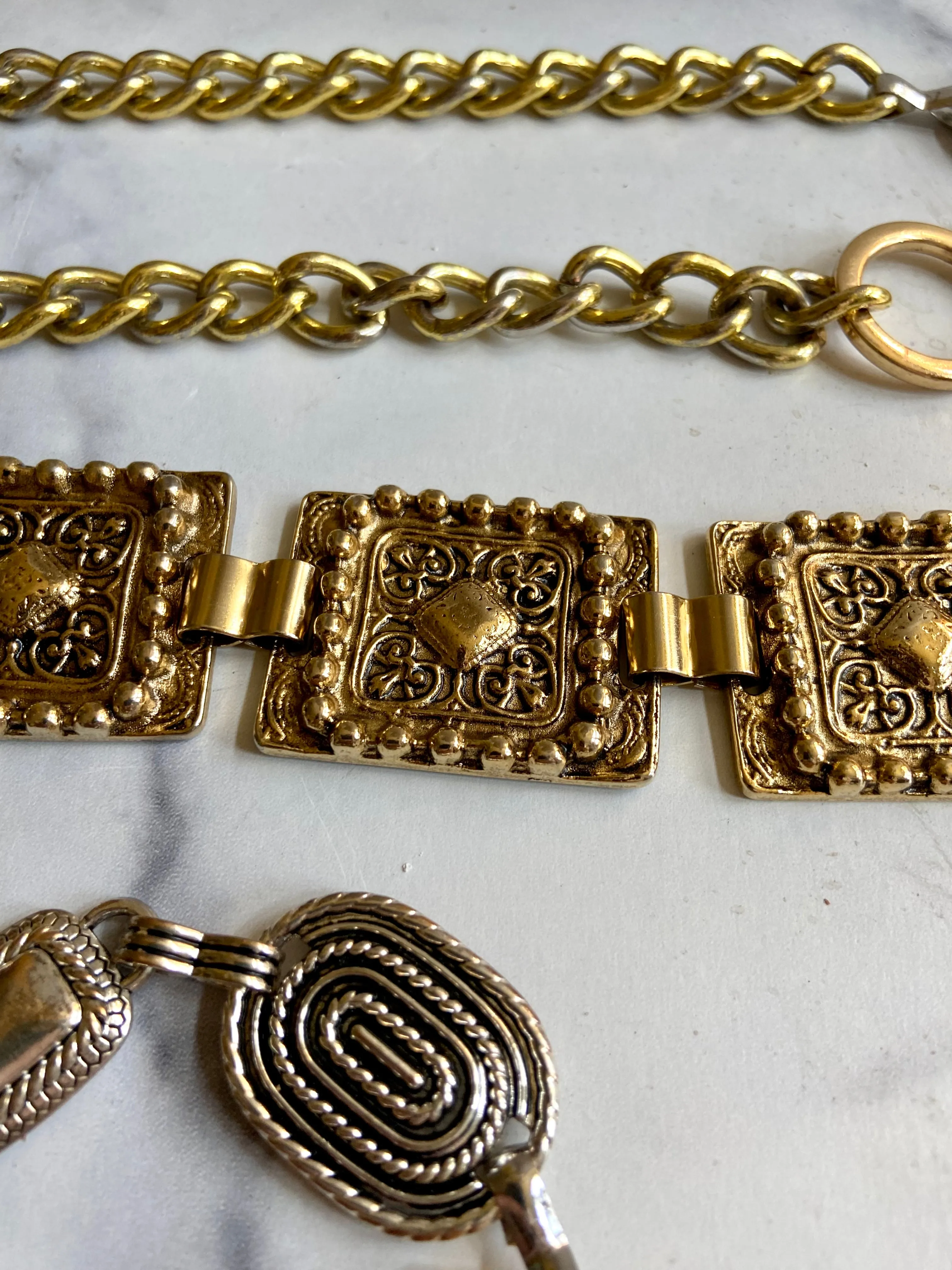 Two colors tone waist belt