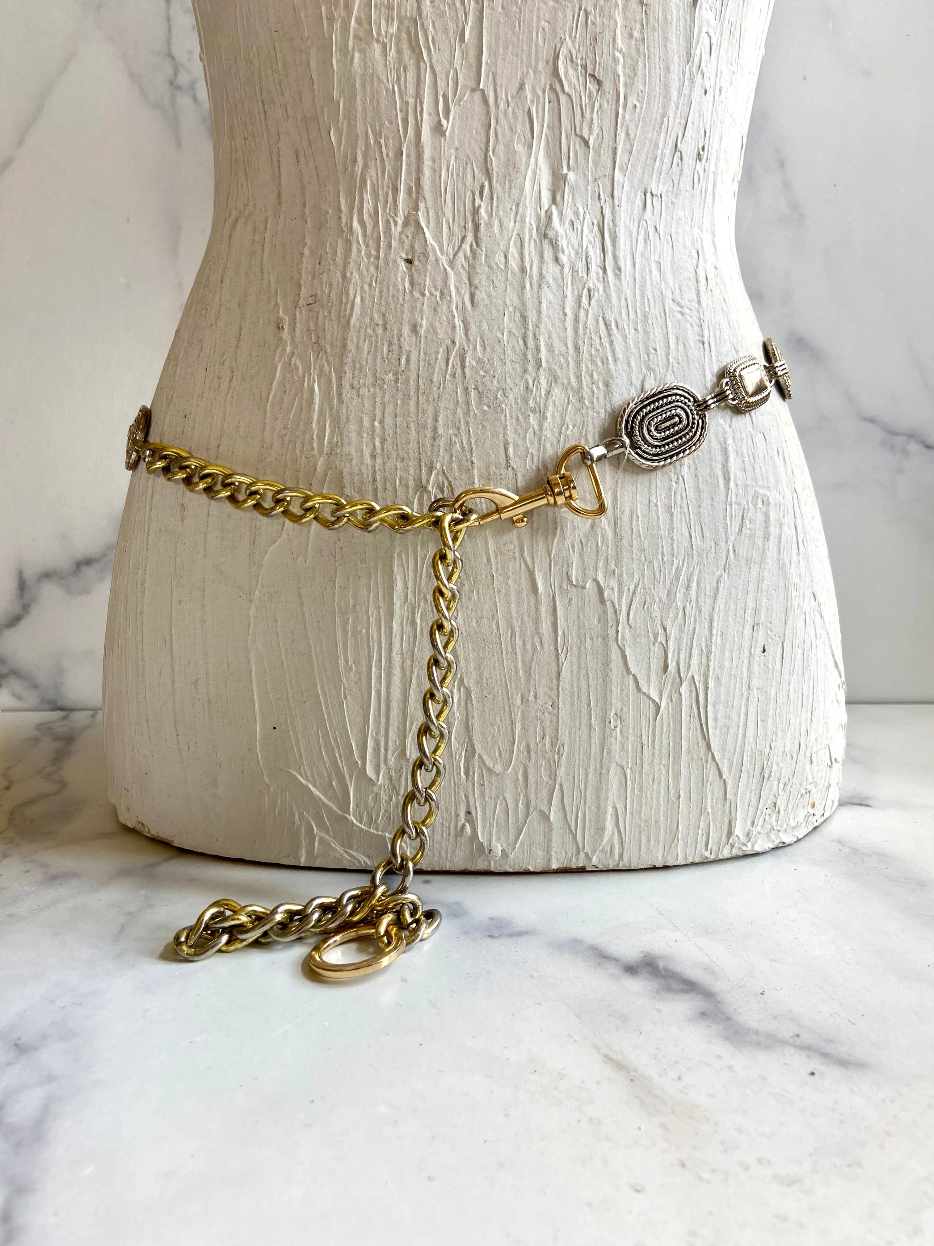 Two colors tone waist belt