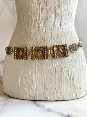 Two colors tone waist belt