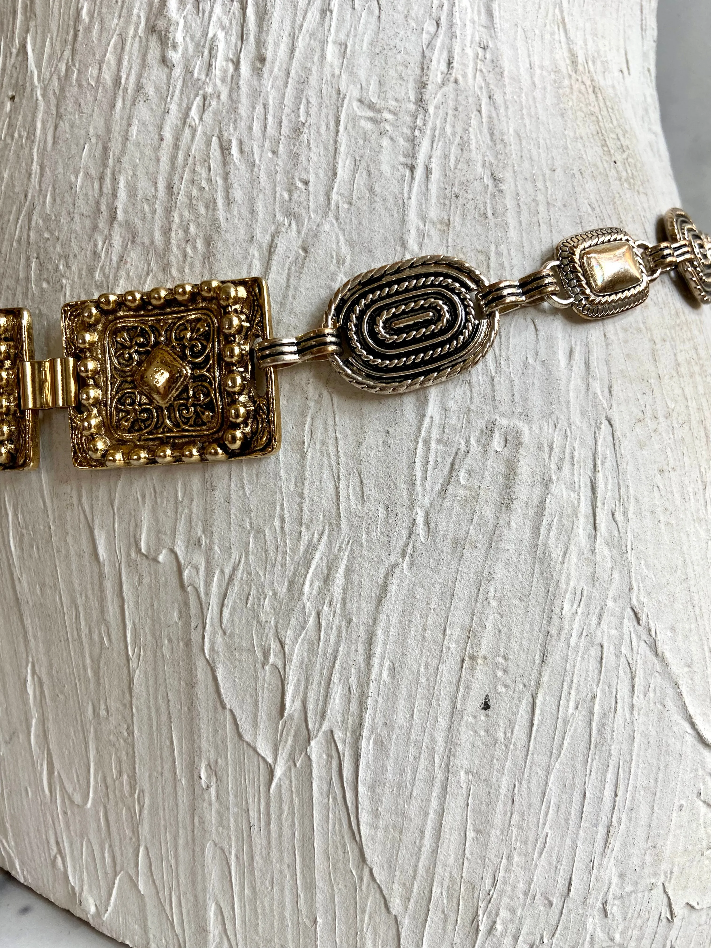 Two colors tone waist belt