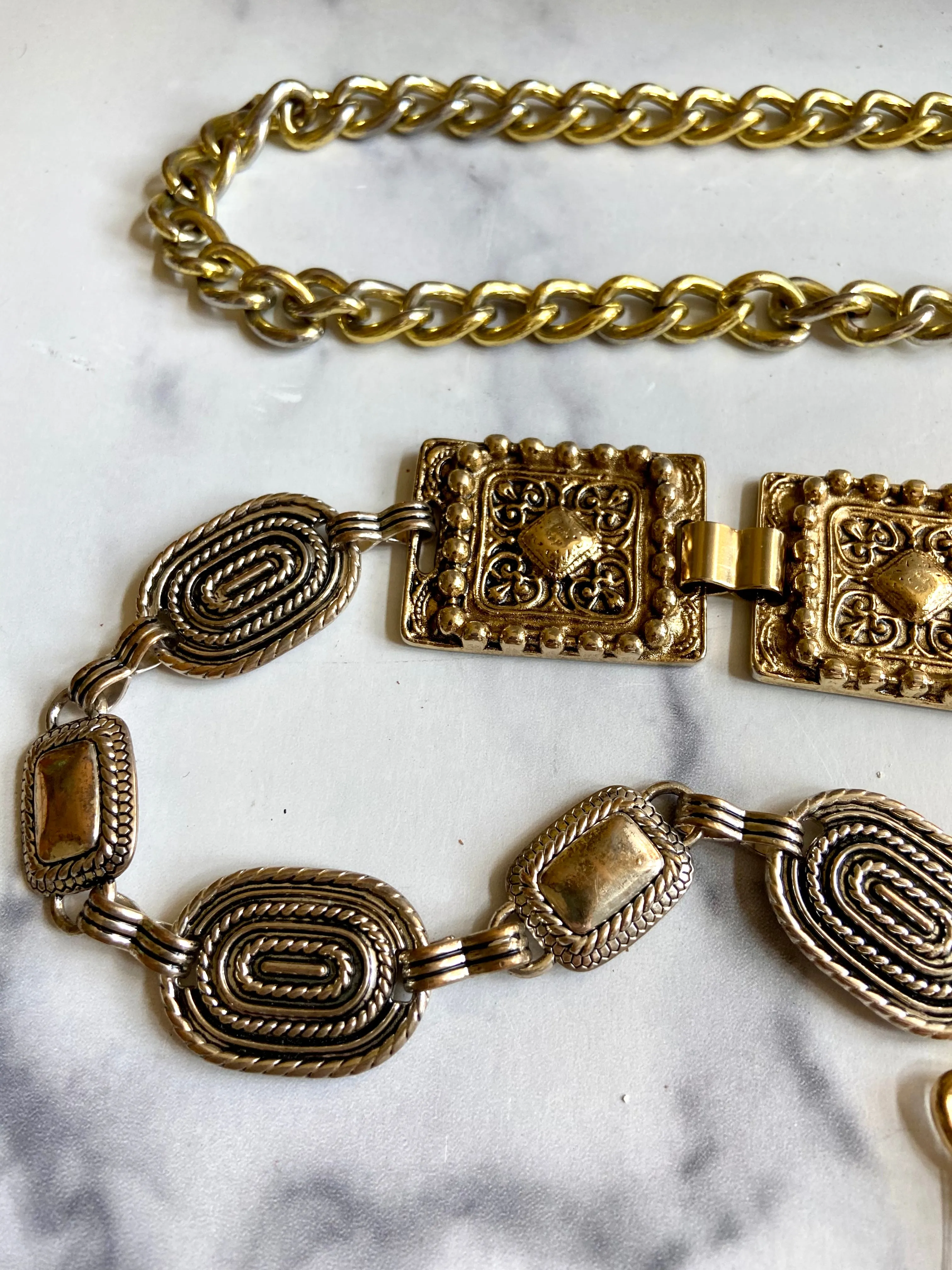 Two colors tone waist belt