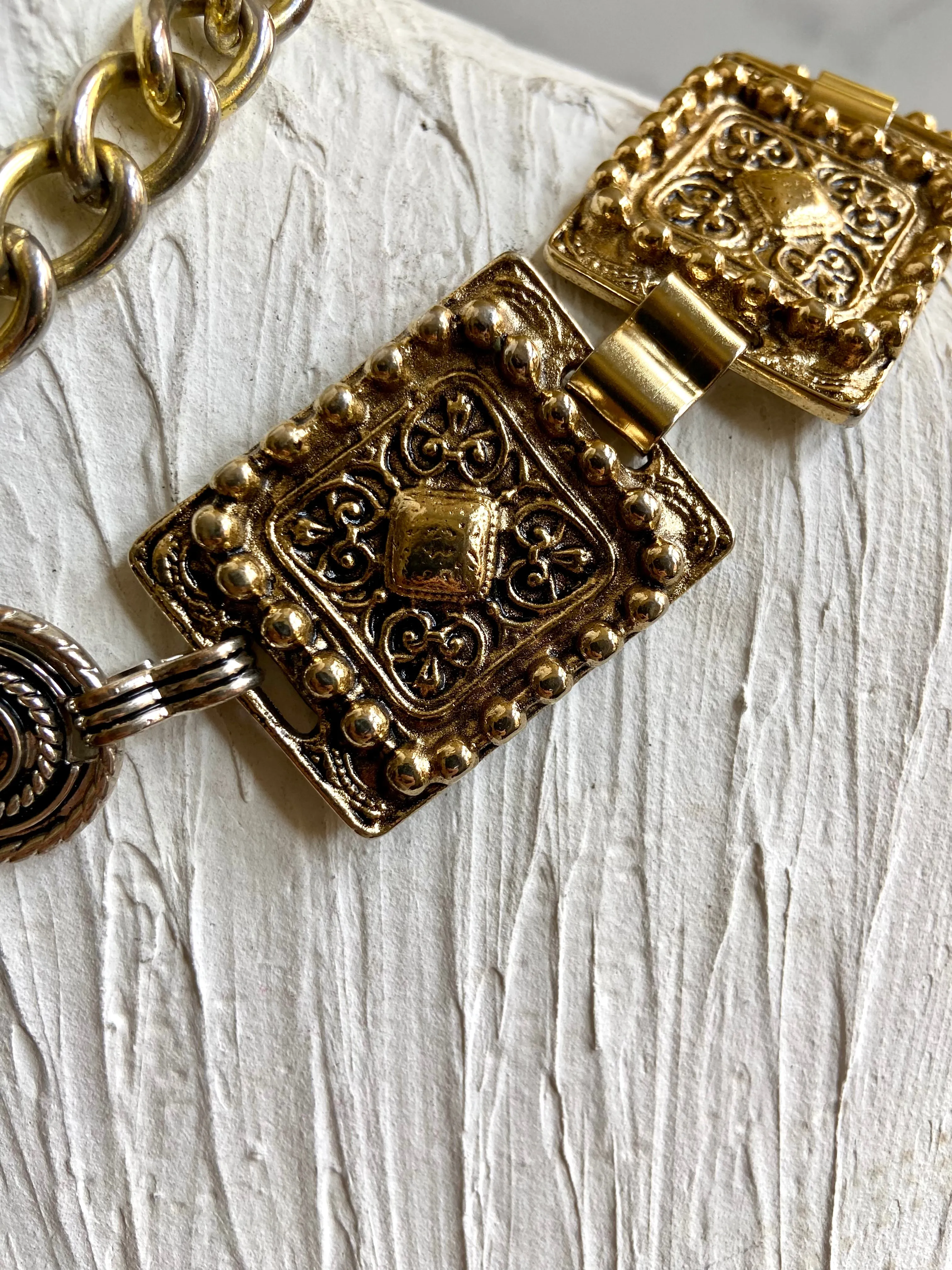 Two colors tone waist belt