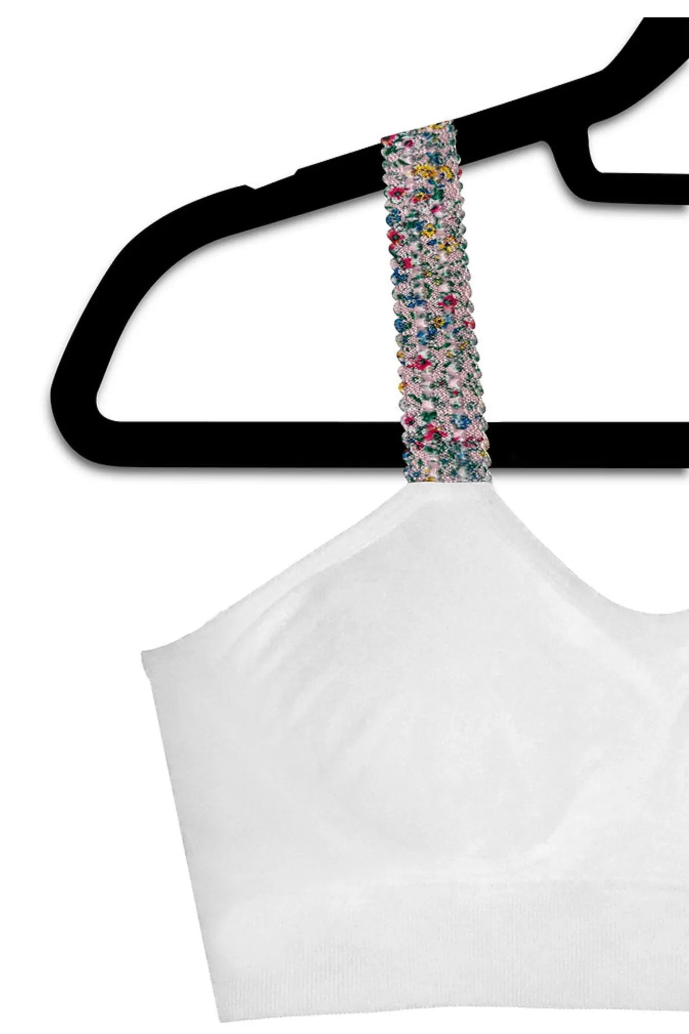 White Bra, Vintage Boho Strap Pink