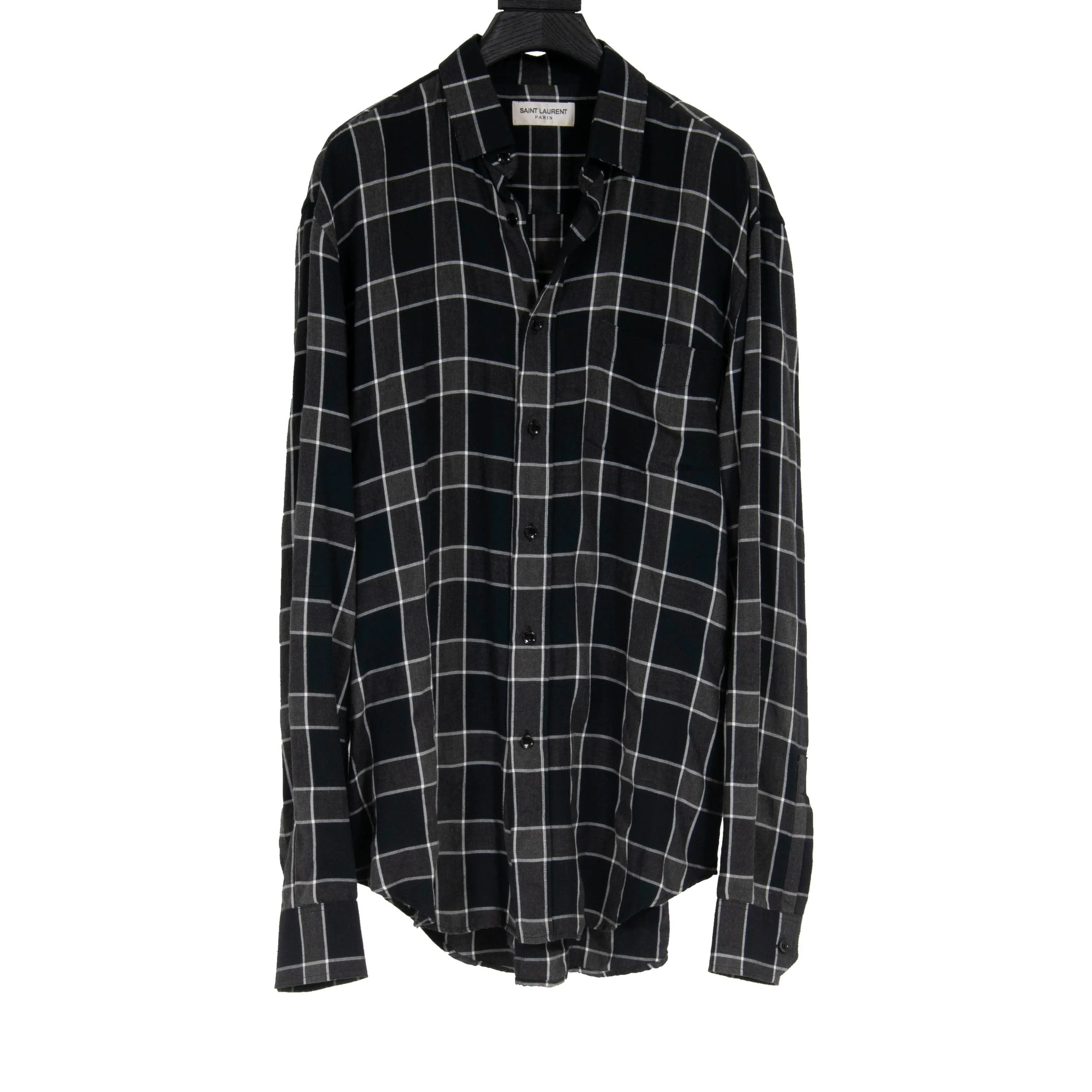 Window Pane Button Down (Black)