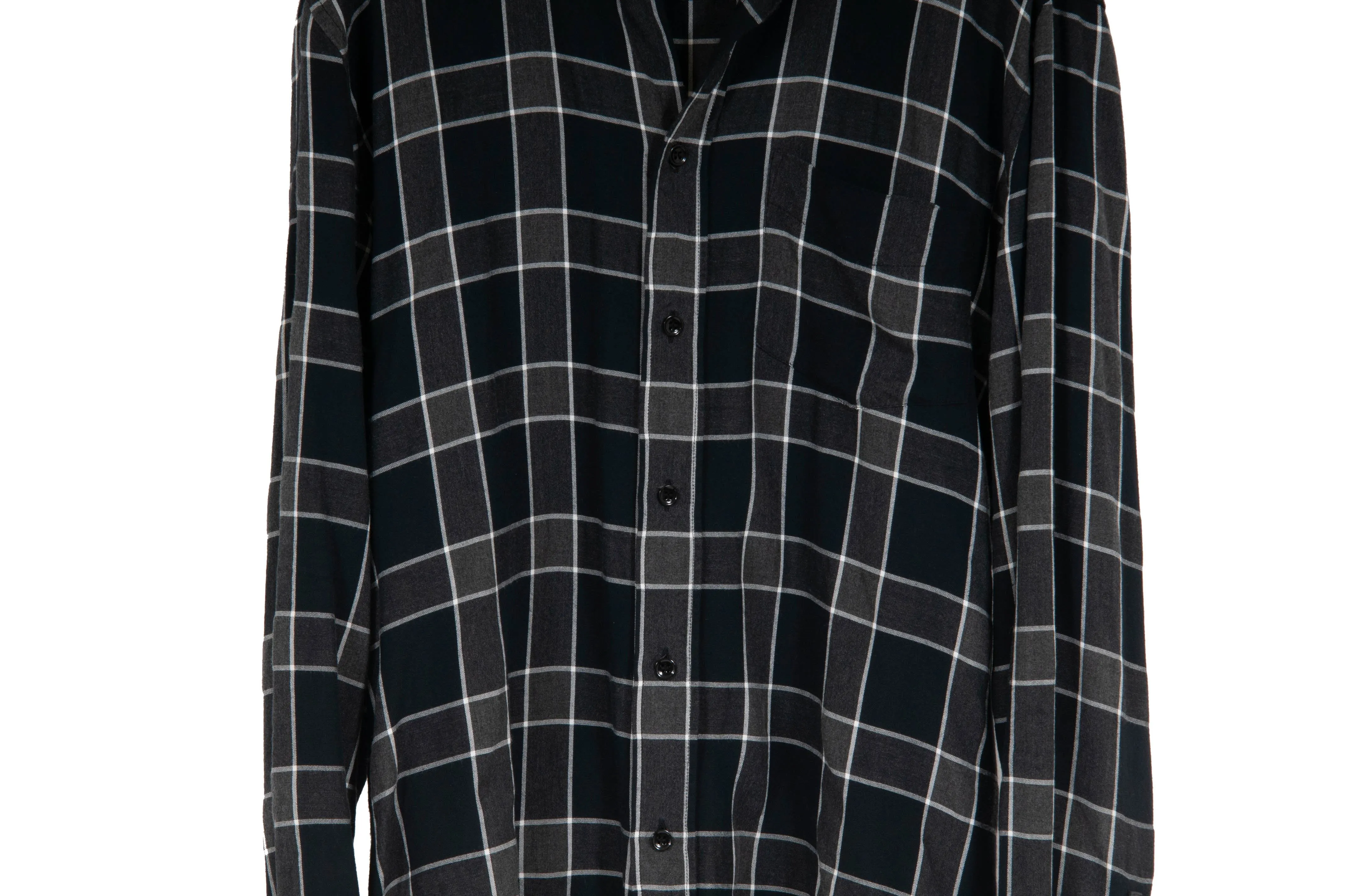 Window Pane Button Down (Black)