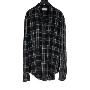 Window Pane Button Down (Black)