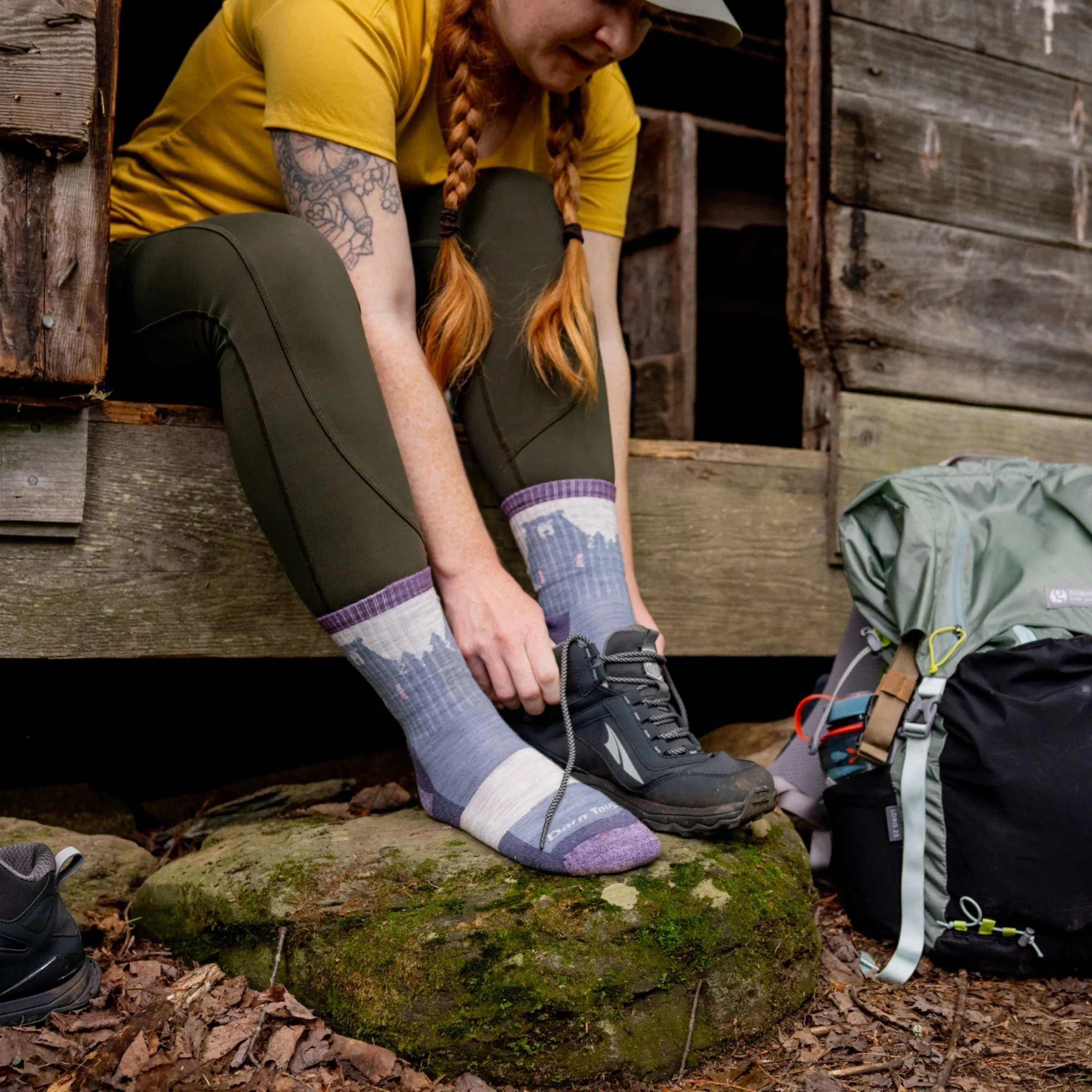 Women's Bear Town Micro Crew  Lightweight Hiking Sock