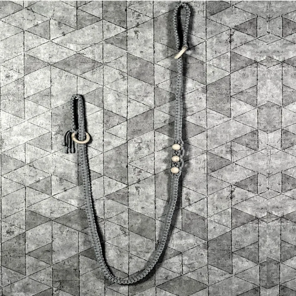 Yoga Mat Carrier Straps | Cotton Macrame Thread | Adjustable Length | Grey