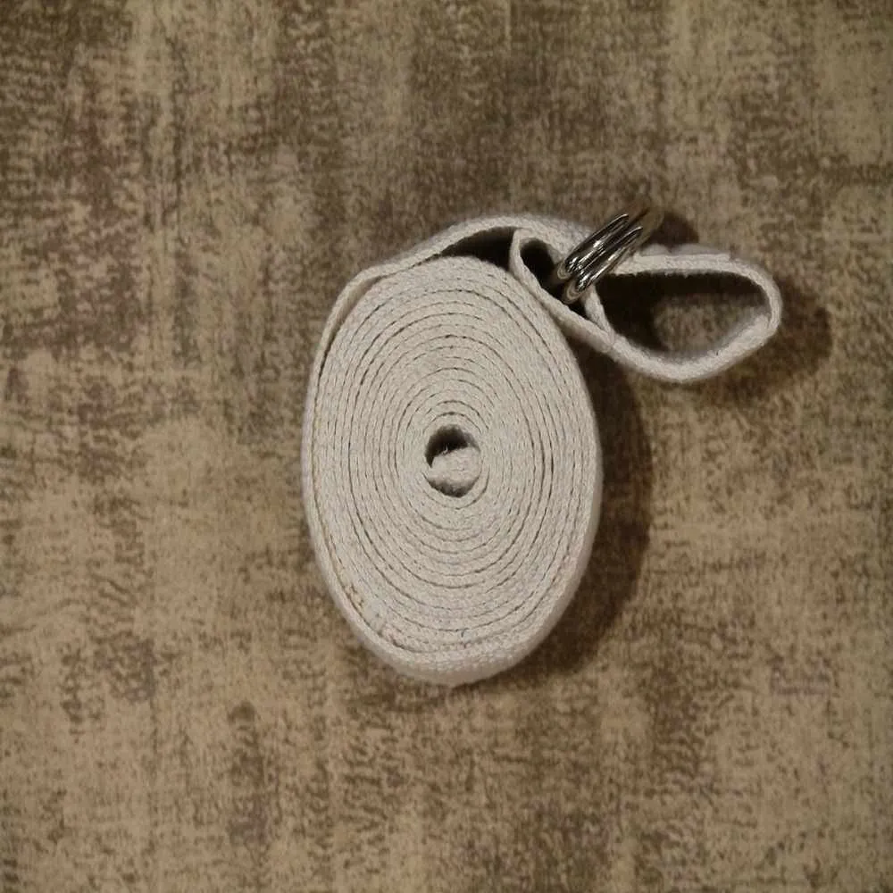 Yoga Rope (Dhyaana) | Made of 100% Cotton with Metal Buckle | Soft & Absorbent